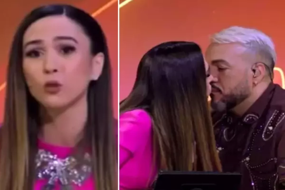 Vídeo: Tatá Werneck pega todos de surpresa ao dar selinho em Belo durante programa da Globo 33 Video Tata Werneck pega todos de surpresa ao dar selinho