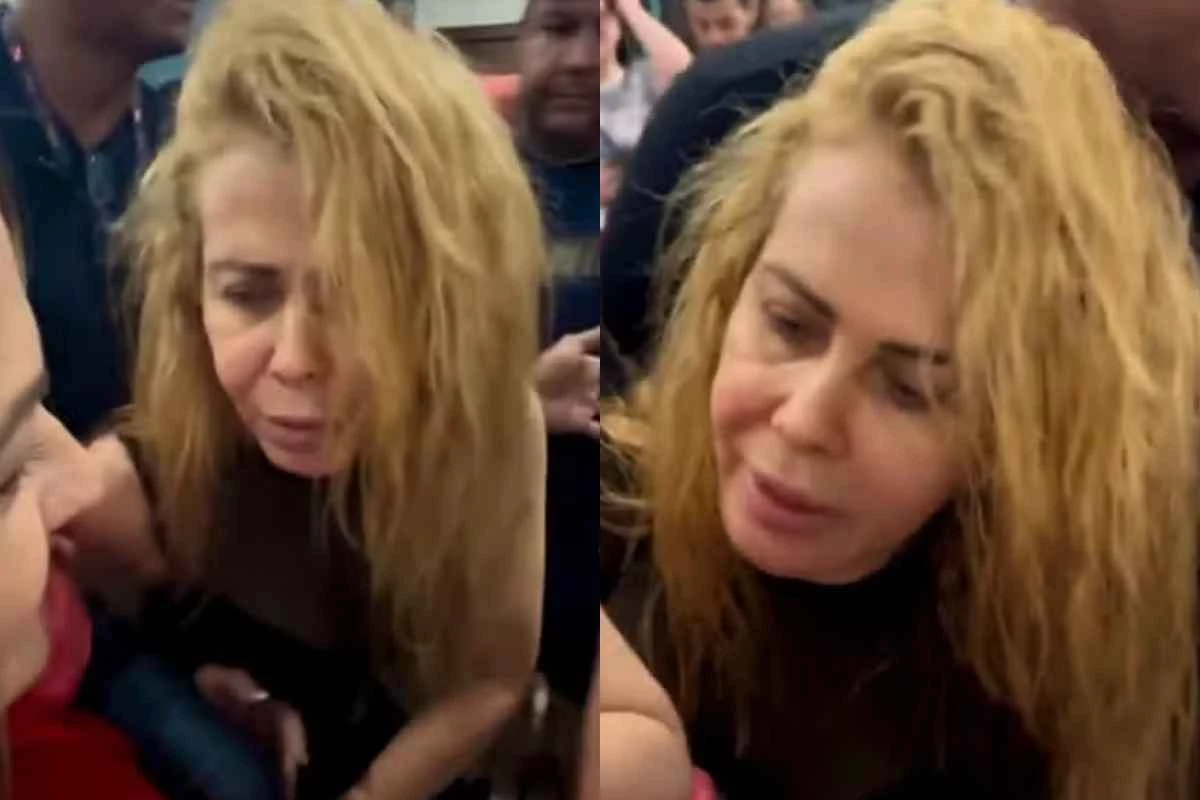 Joelma precisa ser amparada por sua equipe e o que se vê é de causar preocupação nos fãs 31 Video antes de realizar show Joelma surge abatida e aparencia