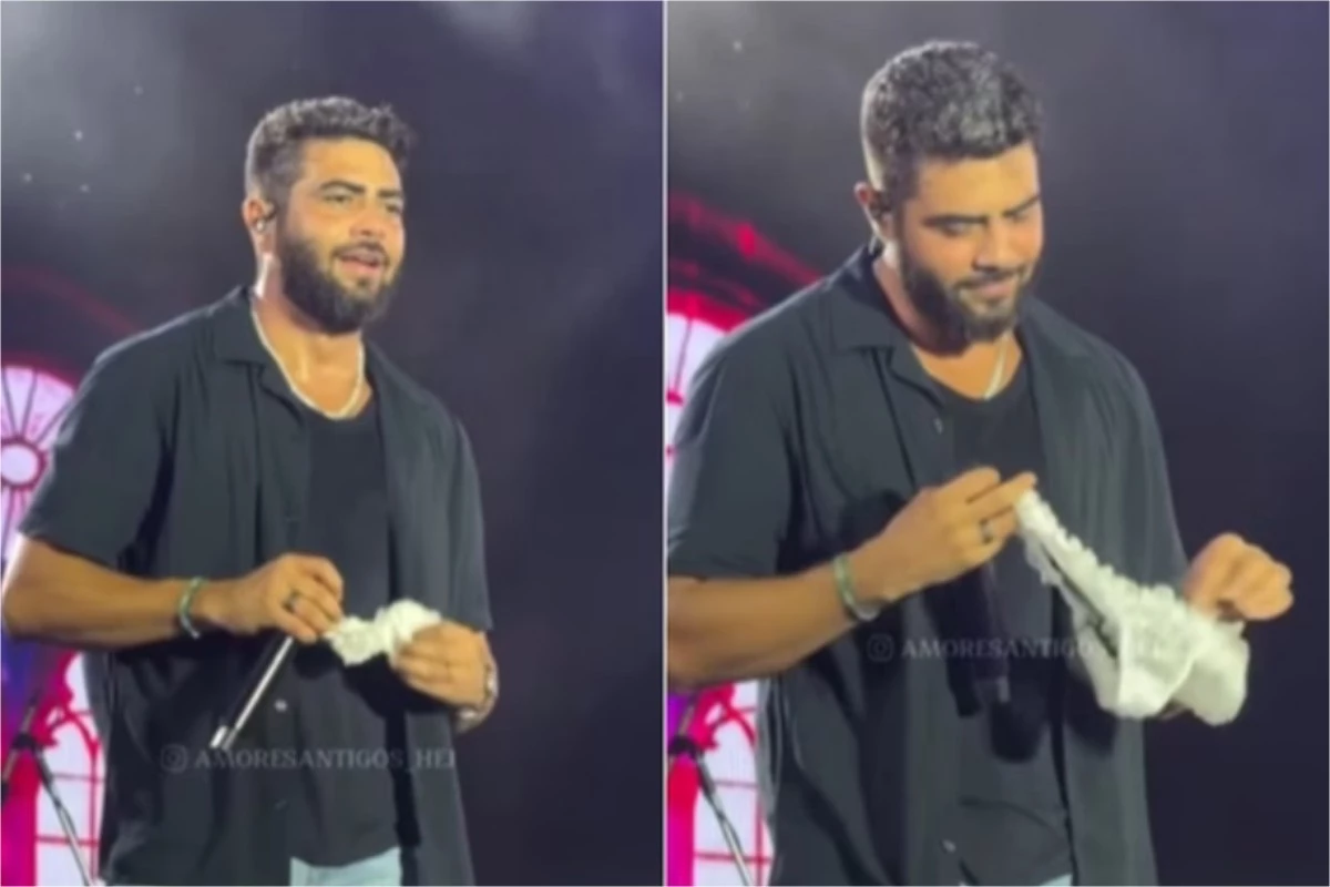 Vídeo: cantor sertanejo é detonado na web por pegar peça íntima de fã durante show 37 Video cantor sertanejo e detonado na web por pegar peca