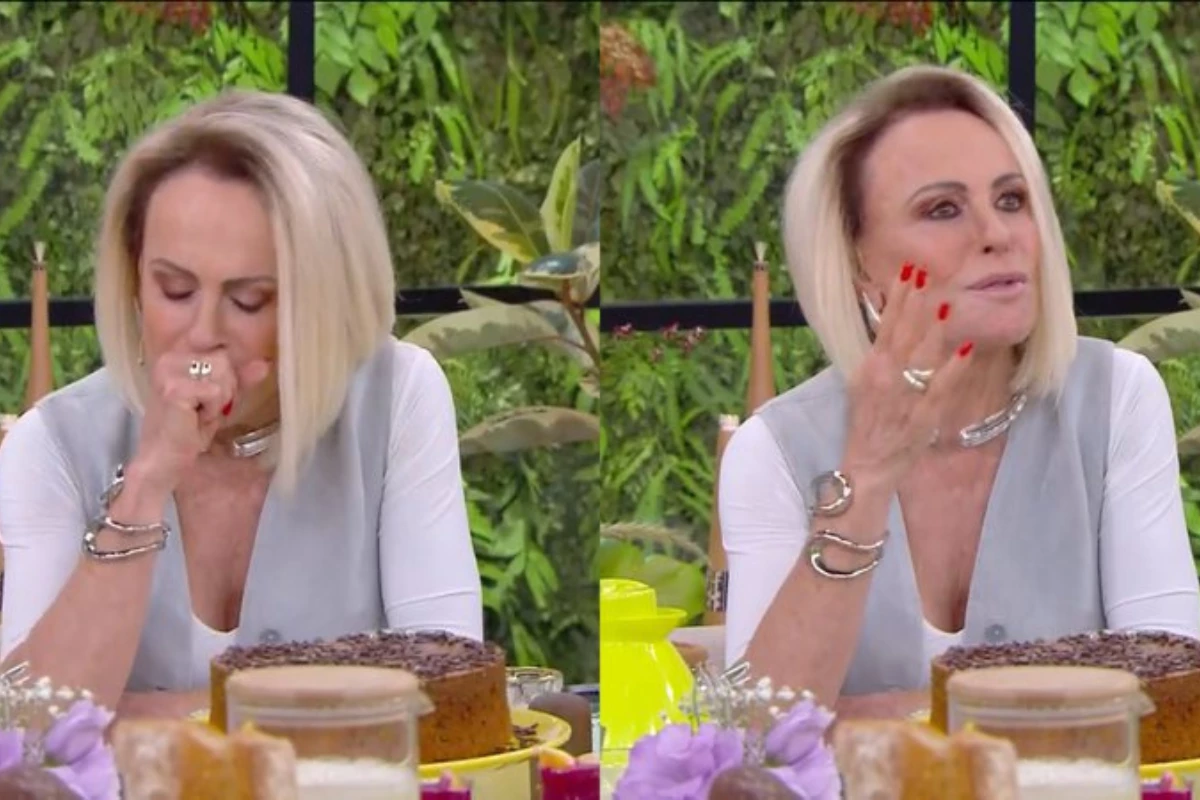 Ana Maria Braga enfrenta crise de tosse ao vivo e reclama: ‘Não precisa ficar olhando com essa cara feia’ 31 Ana Maria Braga enfrenta crise de tosse ao vivo e