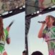 Anitta se irrita com falhas tecnicas e arremessa microfones durante
