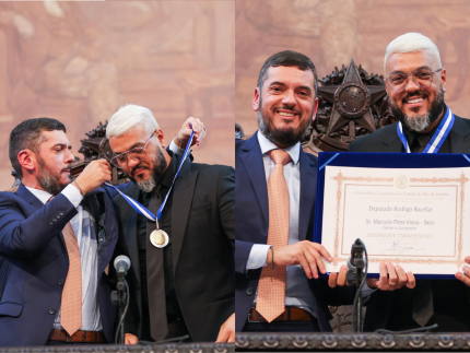 Belo e homenageado e recebe Medalha Tiradentes maior honraria da
