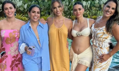 Biancardi exibe barriguinha de gravida em festa de Neymar em