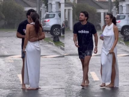 Cena de filme Rafa Kalimann e Nattanzinho trocam beijos