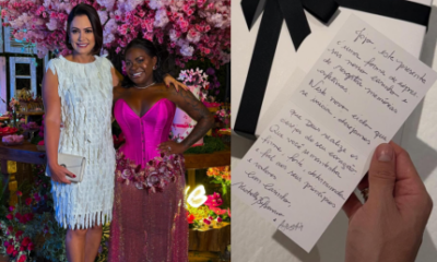 Com carinho Michelle Bolsonaro surpreende Jojo com presente e carta