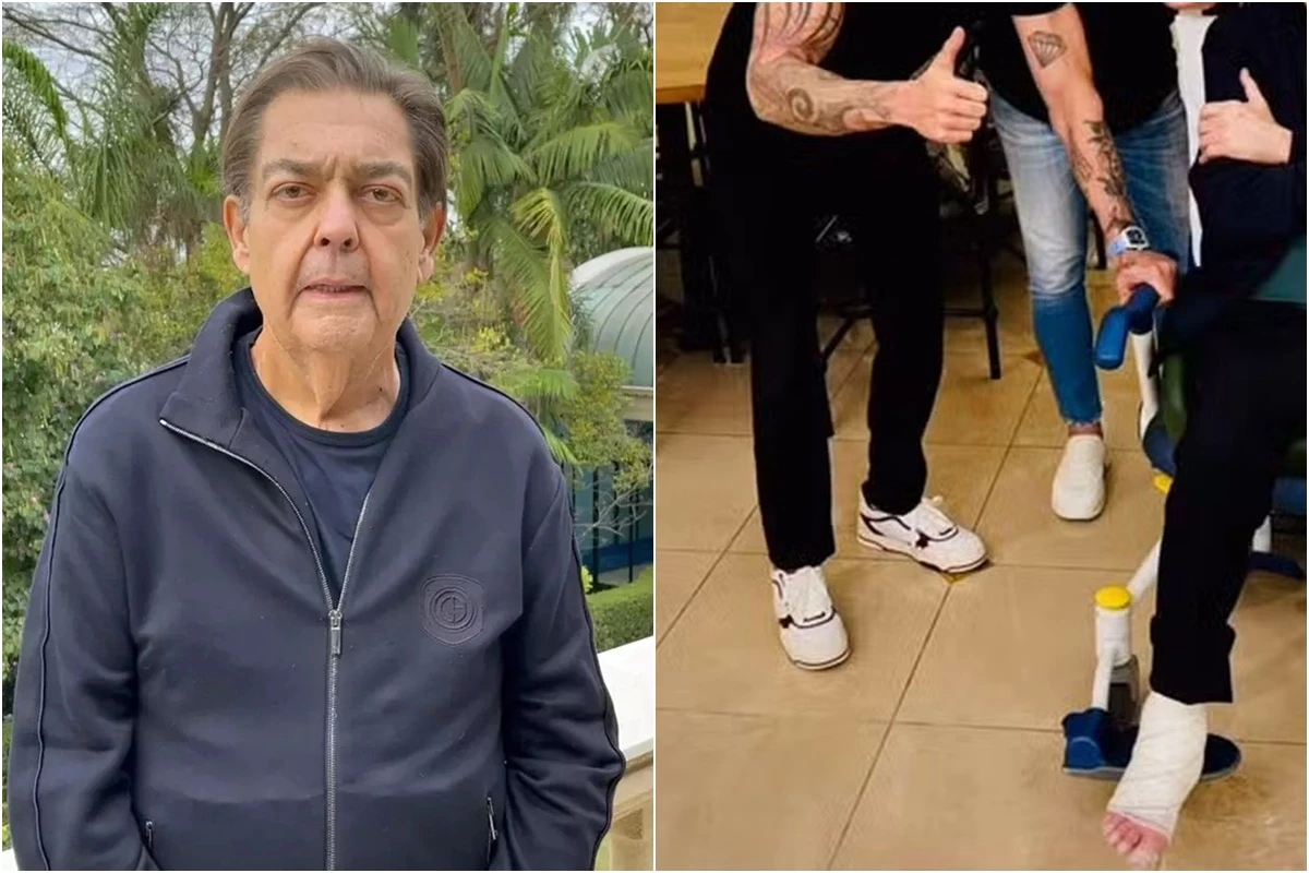 Em clique raro, Faustão surge machucado e de cadeira de rodas após internação devido a infecção 33 Em clique raro Faustao surge machucado e de cadeira de