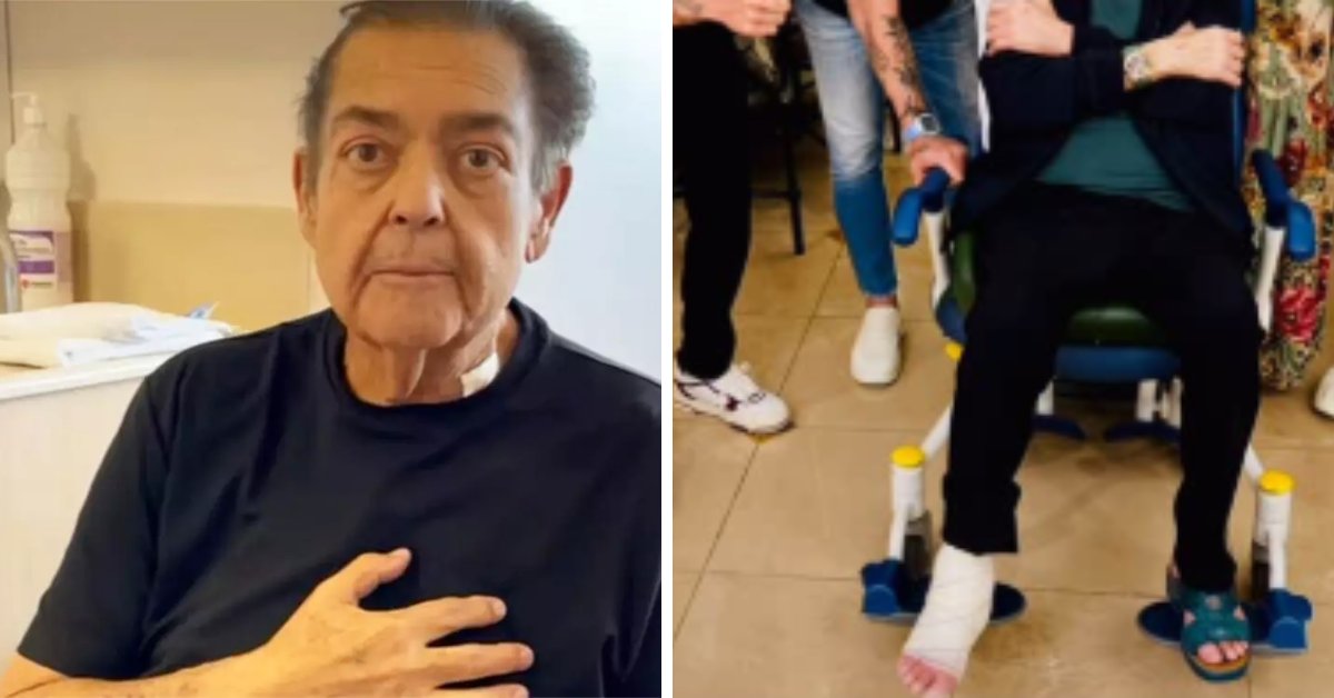 Enfrentando problemas de saúde, Faustão aparece em clique raro, com machucado e em cadeira de rodas 31 Enfrentando problemas de saude Faustao aparece em clique raro com