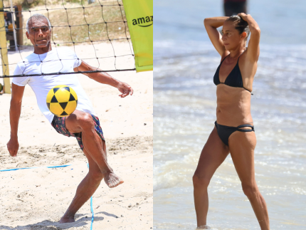 Famosos curtem sabado ensolarado nas praias do Rio de Janeiro