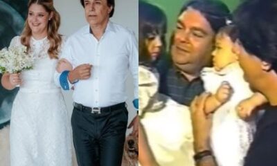 Filha cacula de Tom Cavalcante se casa com cantor sertanejo