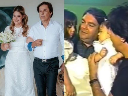 Filha cacula de Tom Cavalcante se casa com cantor sertanejo