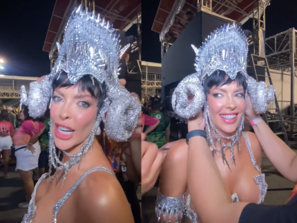 Jaquelline Grohalski surpreende ao revelar peso da cabeça de fantasia de Carnaval. Confira! 31 Jaquelline Grohalski surpreende ao revelar peso da cabeca de fantasia