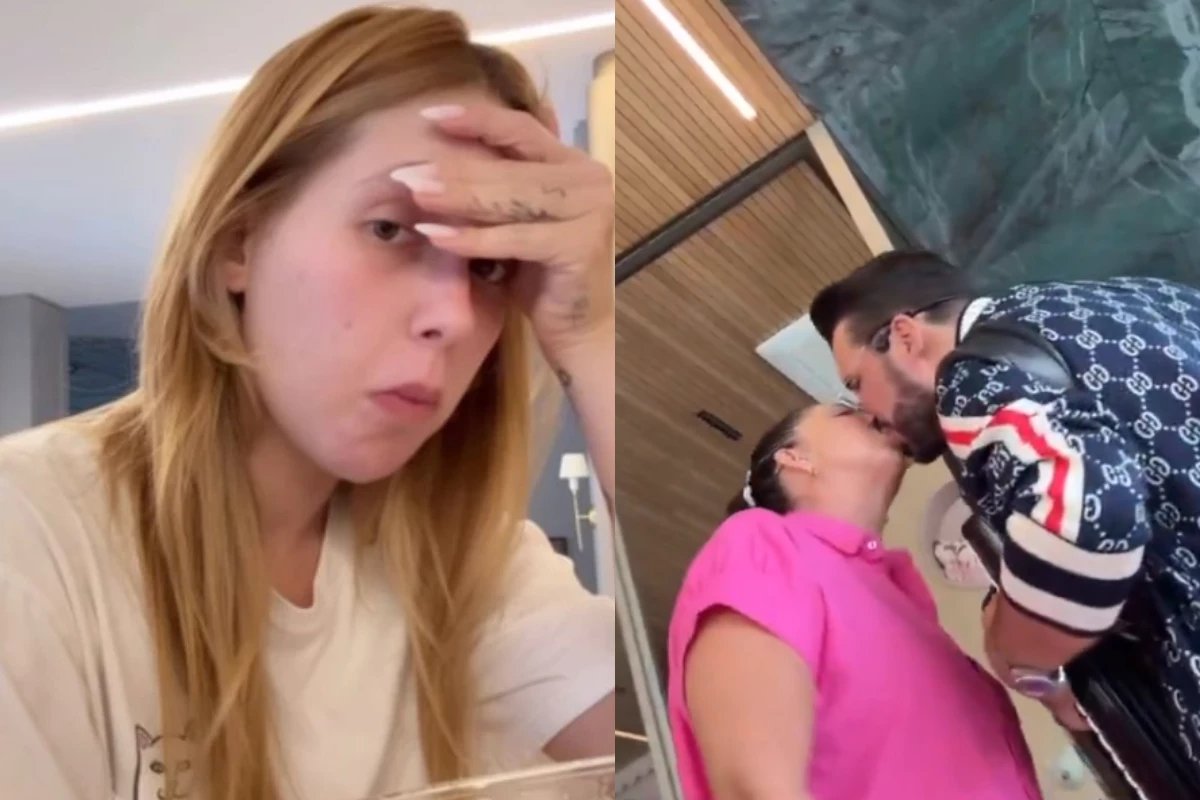 Reacao de Virginia Fonseca ao ver a mae beijando o