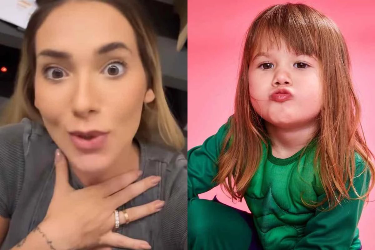 Video flagra momento que filha de Virginia Fonseca leva tombo