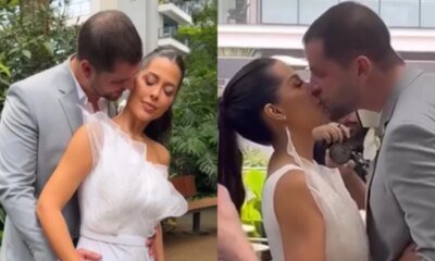 Video mostra ex BBBs Lais Caldas e Gustavo Marsengo se casando