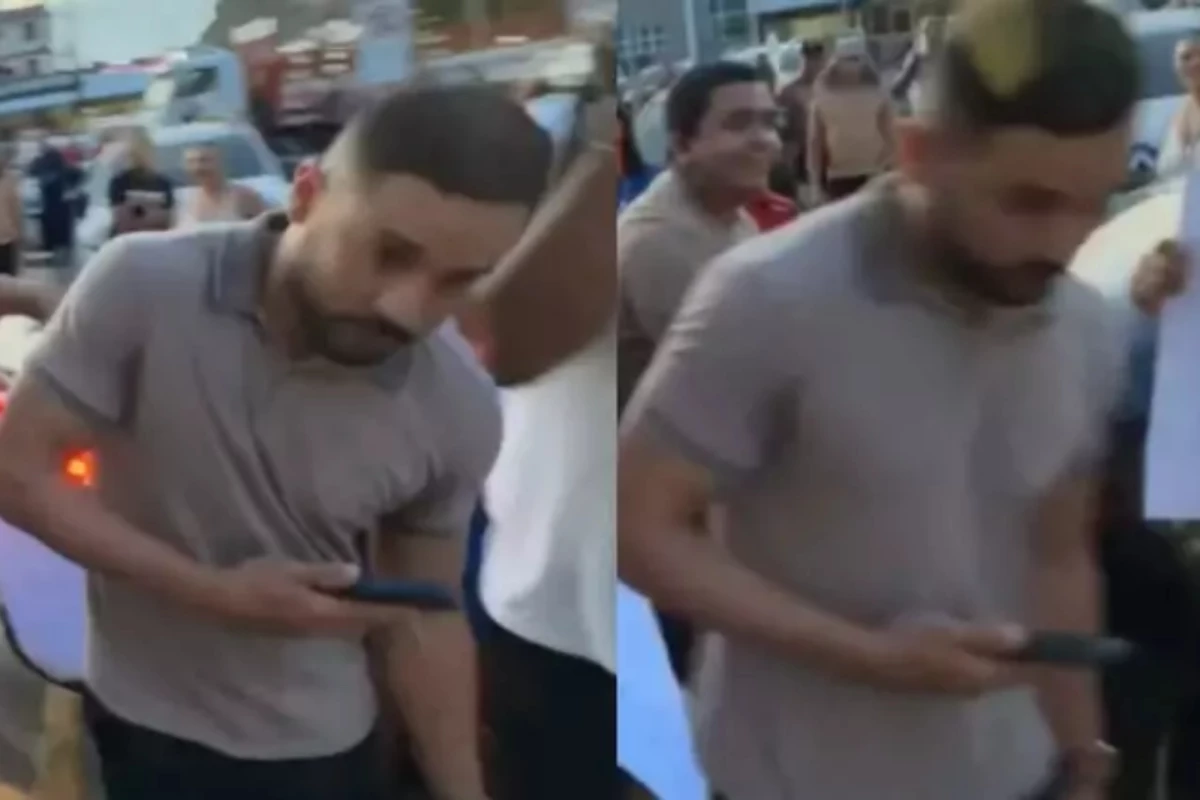 Vídeo – repórter do SBT é agredido por grupo que protestava contra a prisão do cantor Oruam 35 Video – reporter do SBT e agredido por grupo que