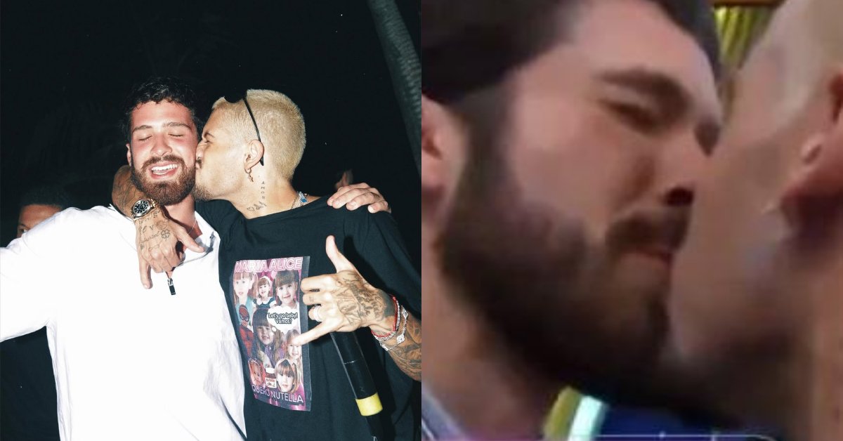 Zé Felipe distribui 'selinho' nos irmãos na tela do SBT 31 Ze Felipe distribui selinho nos irmaos na tela do SBT