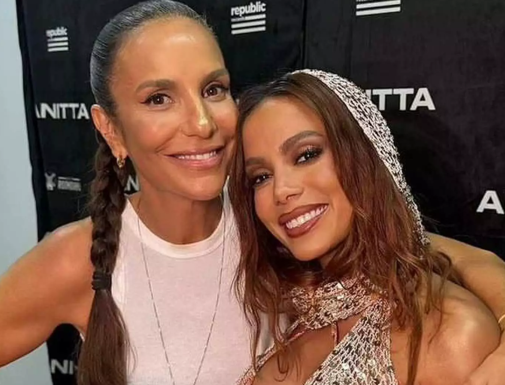 Ivete Sangalo E Anitta (foto Reprodução Redes Sociais)