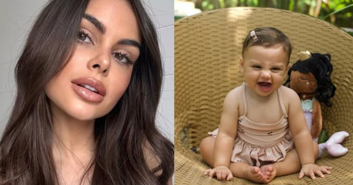 Ao lado de Helena fruto de sua relacao com Neymar