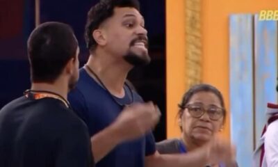 BBB 25 Vinicius e Guilherme protagonizam barraco na area externa