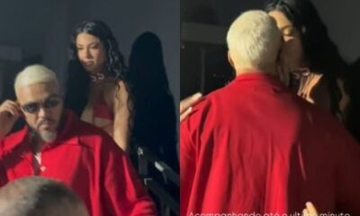 Belo esta apaixonado Veja o flagra do 1o beijo em