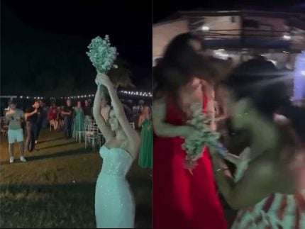 Convidadas brigam por causa do buquê no casamento de Amado Batista; veja o vídeo! 31 Convidadas brigam por causa do buque no casamento de Amado