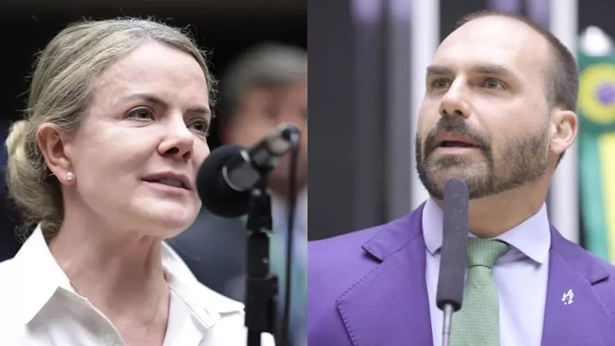 Eduardo Bolsonaro esta mentindo e e medroso afirma Gleisi