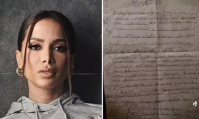 Em carta Anitta chama atencao da mae por favorecer o