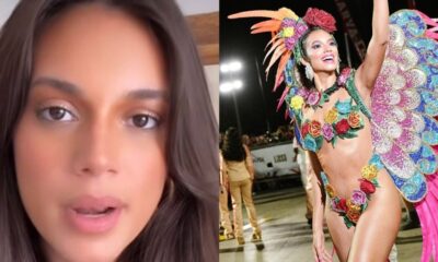 Ex BBB Alane Dias se machuca durante estreia no Carnaval e