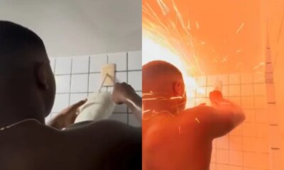 Ex BBB Davi Brito sofre acidente domestico chuveiro eletrico explode e