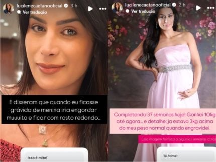Gravida de 37 semanas Lucilene Caetano esta prestes a dar
