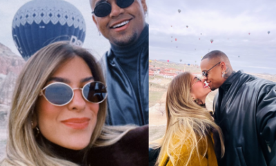 Leo Santana e Lore Improta fazem passeio de balao em