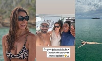 Leticia Spiller exibe seu novo namorado em passeio romantico por