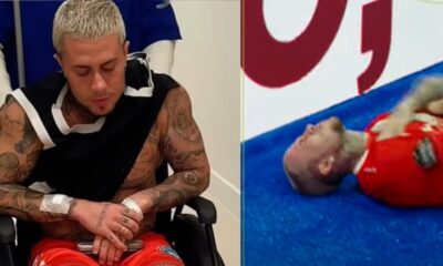 MC Daniel sofre grave lesao jogando futebol e e levado