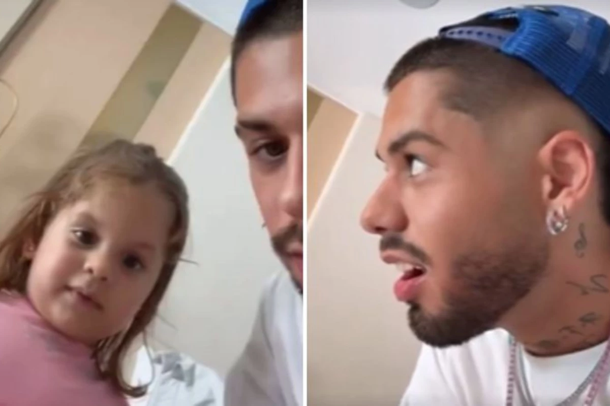 Maria Flor rouba a cena ao responder Zé Felipe sobre sobrancelha: ‘Eu sou criança!’ 31 Maria Flor rouba a cena ao responder Ze Felipe sobre