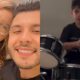 Murilo Huff mostra o filho Leo Mendonca tocando bateria e