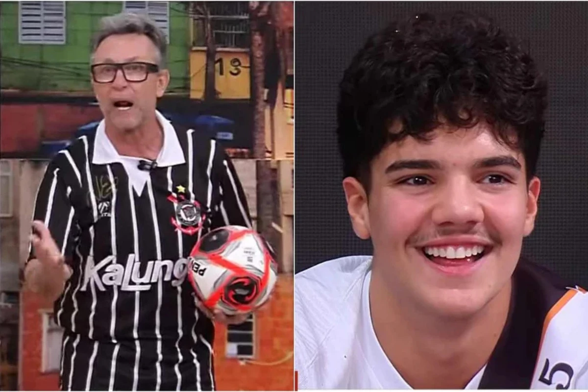 Neto causa constrangimento a filho ao fazer brincadeira sobre partes íntimas: ‘Que coisa é essa?’ 31 Neto causa constrangimento a filho ao fazer brincadeira sobre partes