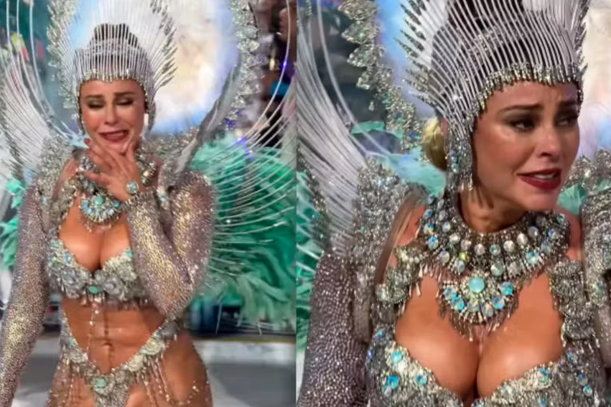 Paolla Oliveira não segura a emoção e desaba em lágrimas em sua despedida como rainha de bateria 31 Paolla Oliveira nao segura a emocao e desaba em lagrimas