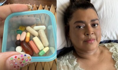 Preta Gil mostra aos fas o coquetel de remedios que