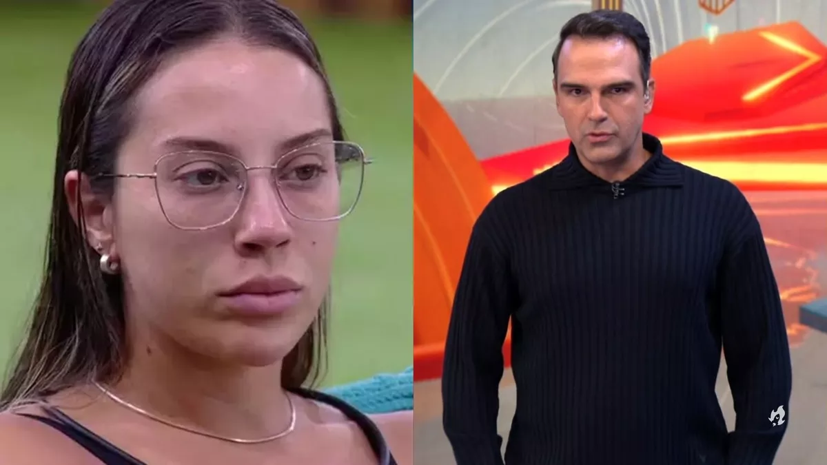 Renata entra em panico apos recado de Tadeu Schmidt