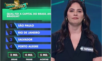 Show do Milhao esta foi a pergunta que fez participante