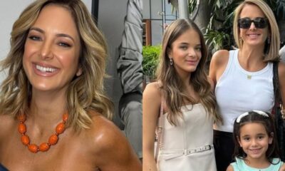 Ticiane Pinheiro exibe semelhanca com as filhas ao visitar o