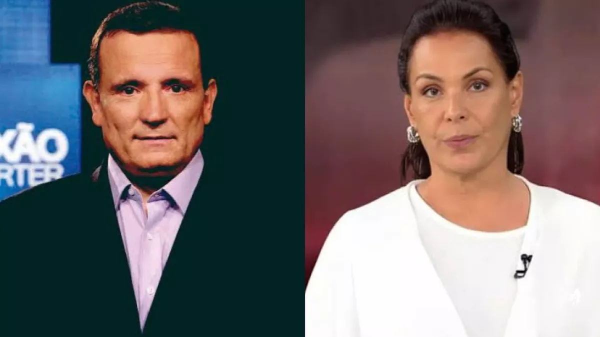Video Roberto Cabrini puxa Carolina Ferraz pelo braco ao