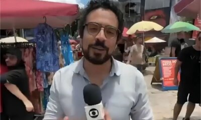 Video ao vivo na Globo reporter e chamado de ‘gostoso