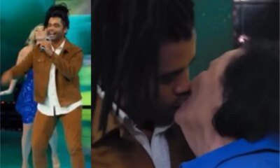 Video ex BBB Diogo Almeida vai ao Domingao com Huck e