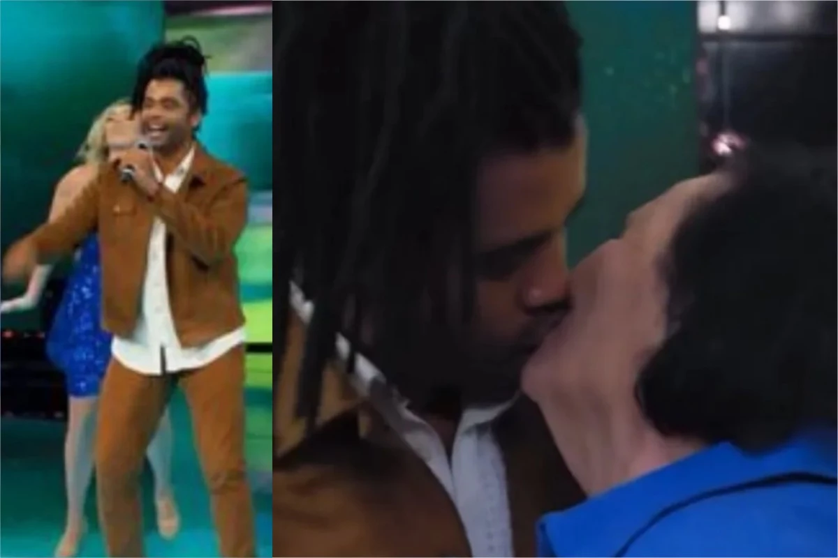 Vídeo: ex-BBB Diogo Almeida vai ao Domingão com Huck e dá beijão em Dona Déa Lúcia 31 Video ex BBB Diogo Almeida vai ao Domingao com Huck e