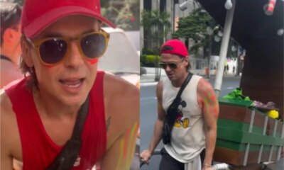 Video ex ator da Globo trabalha no Carnaval como vendedor ambulante