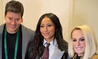 Sabrina Sato Ana Maria e Rodrigo Faro participam de palestra