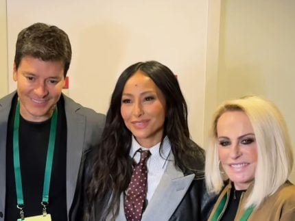 Sabrina Sato Ana Maria e Rodrigo Faro participam de palestra
