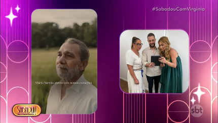 Virginia se emociona com surpresa de aniversario no Sabadou falecido