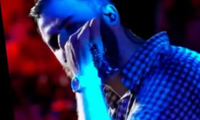 Ze Neto se emociona ao receber terco em show apos